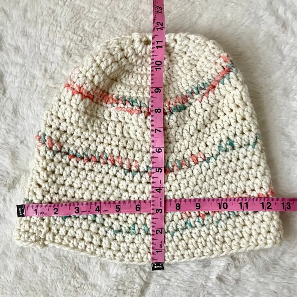 Handknit Oversized Multicolor Beanie/Toboggan